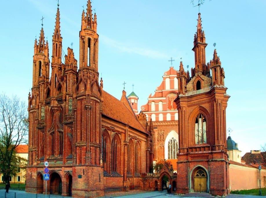 Cozy Apartment In Gothic Style House In The Heart Of The Old Town 维尔纽斯 外观 照片